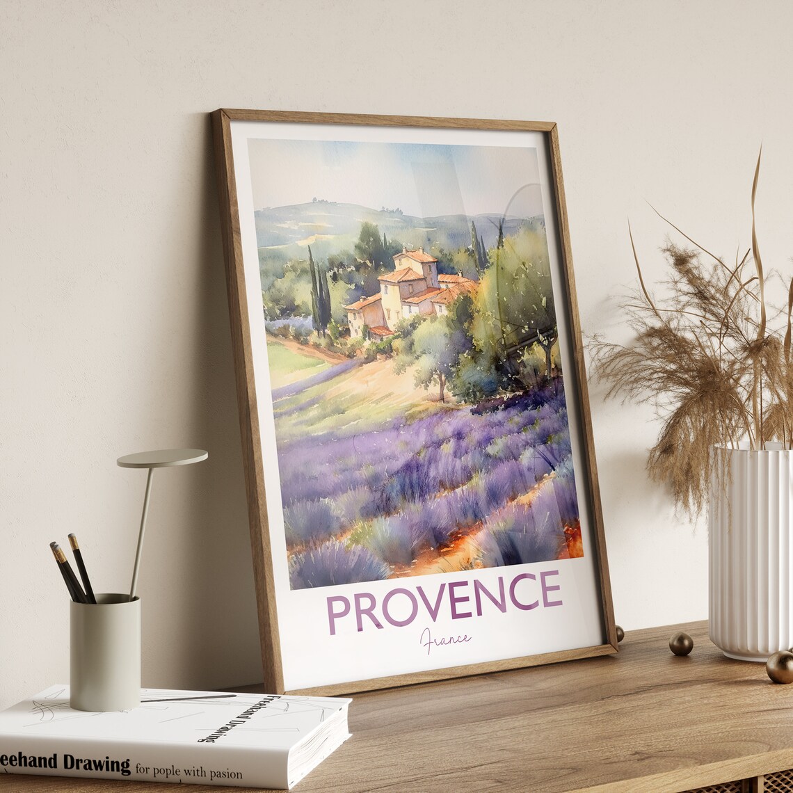 Provence Travel Poster, Watercolour Gift Print - Image 4