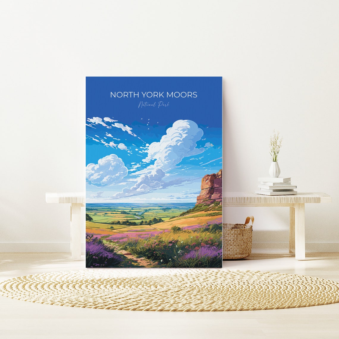 North York Moors Travel Print Wall Art Travel Poster Of North Yorkshire Moors England North York Moors Art Lovers Gift Travel Art Gift - Image 2