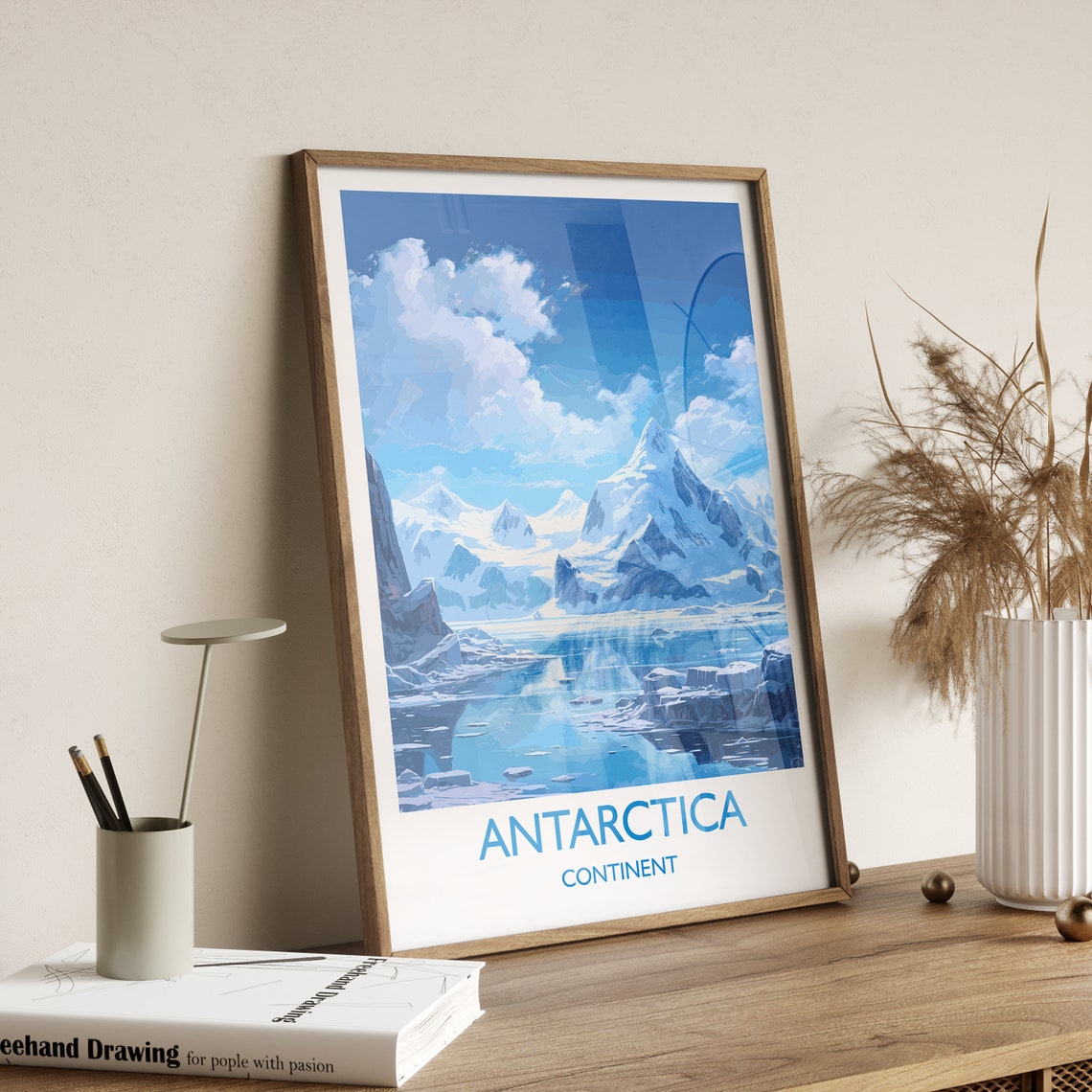 Antarctica Continent Glacier Peaks Iceberg Travel Poster Wall Decor - Image 3