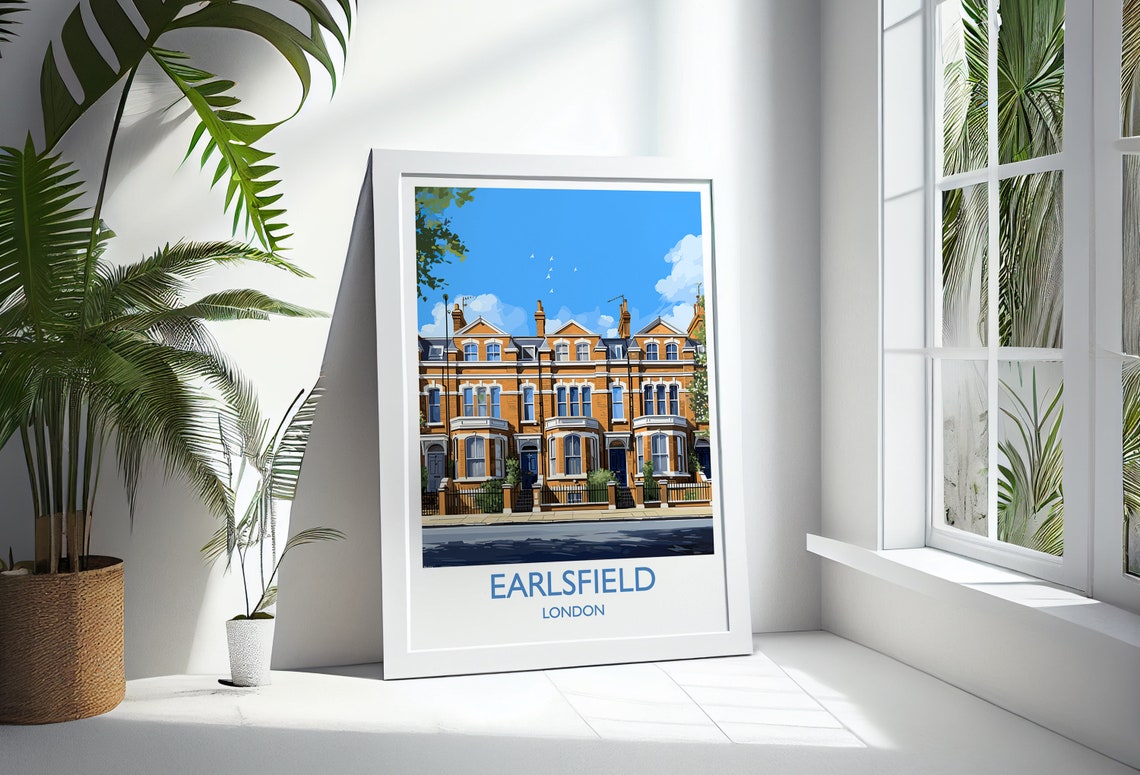Earlsfield Travel Poster Travel Print Of Earlsfield London Poster Earlsfield Art Gift London Art Lovers Uk Travel Gift - Image 3