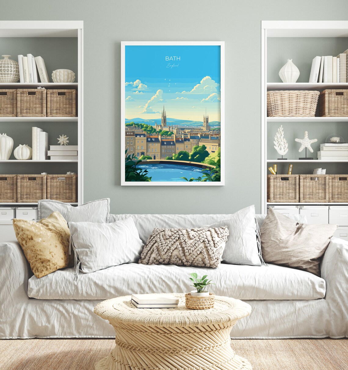 Bath England Historic Georgian City Abbey View Travel Poster - Image 4