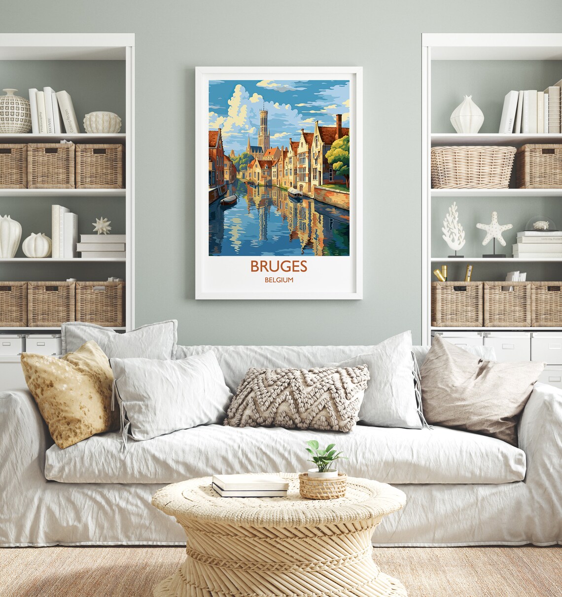 Bruges Travel Poster, Belgium Wall Art Print - Image 4