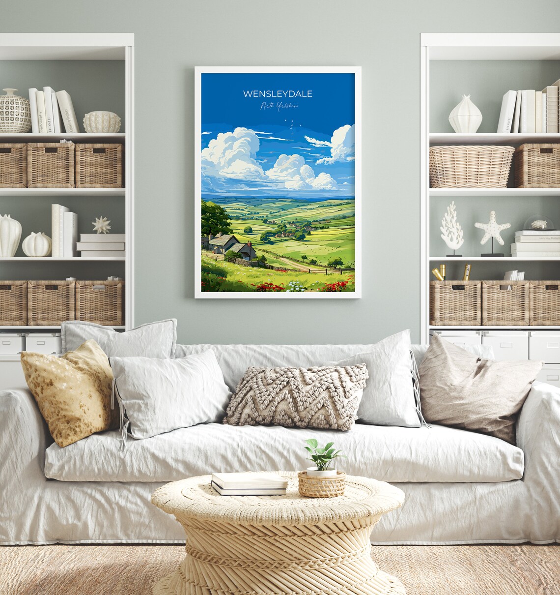 Wensleydale Travel Poster, English Countryside Art - Image 2