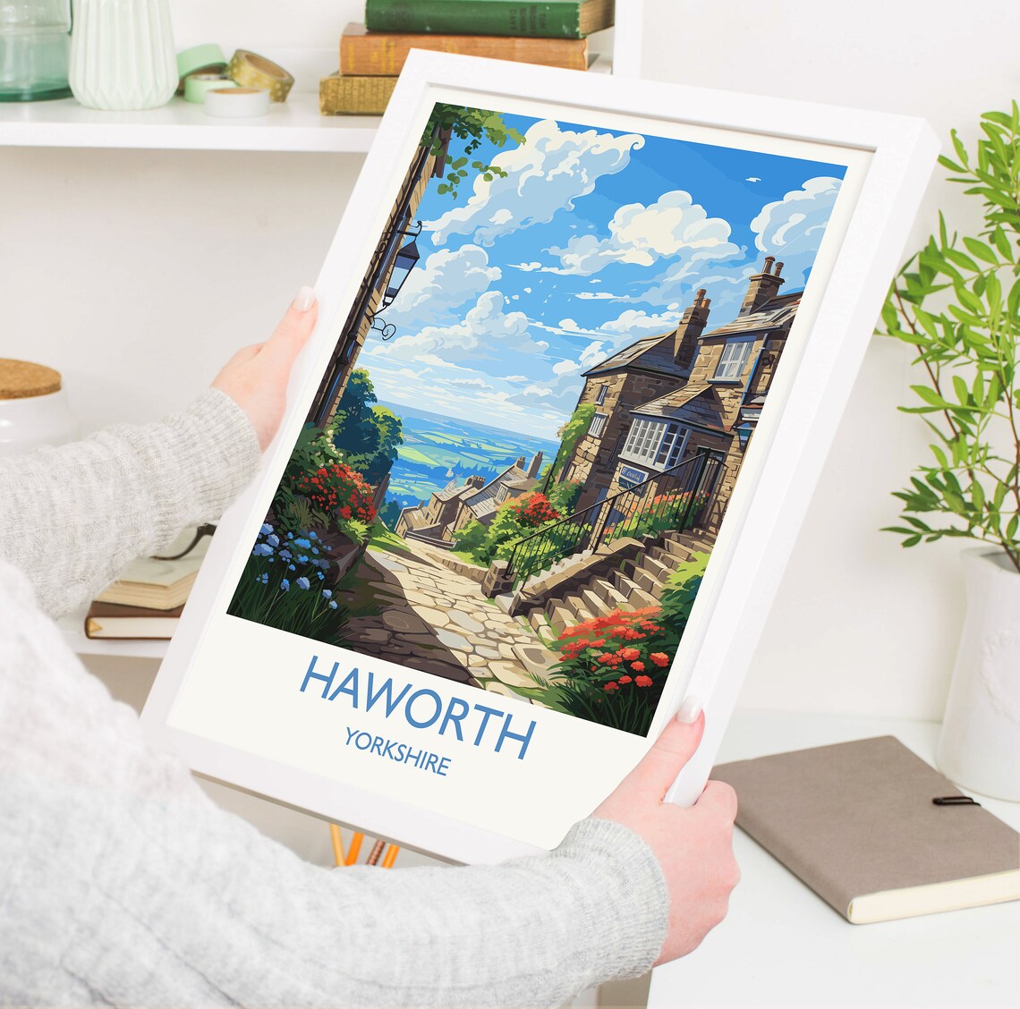 Haworth Travel Poster, Yorkshire Village Art Print - Image 5