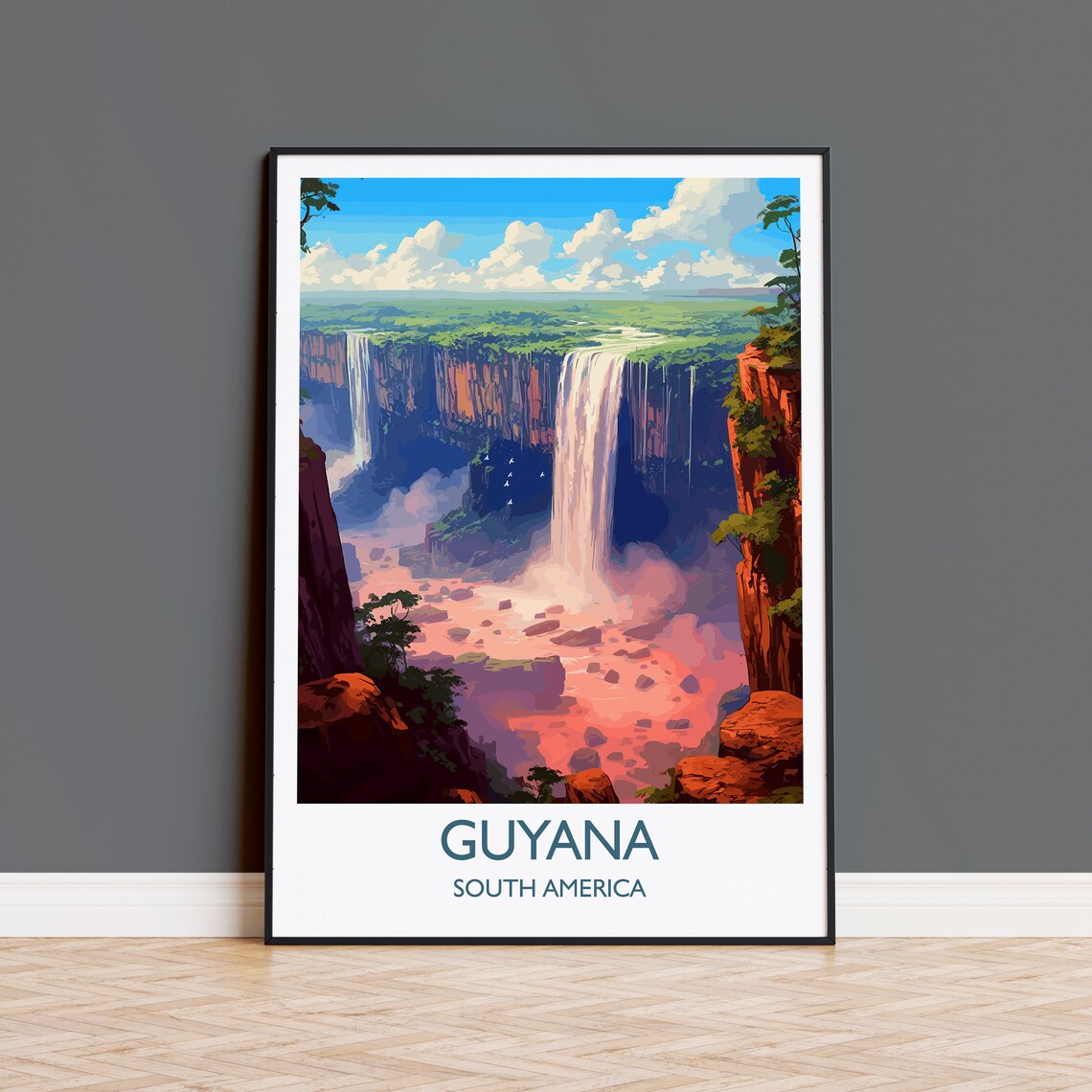 Guyana Travel Poster, South America Wall Art Print