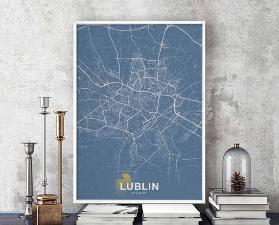 Lublin Poland Poster, Modern City Art Print