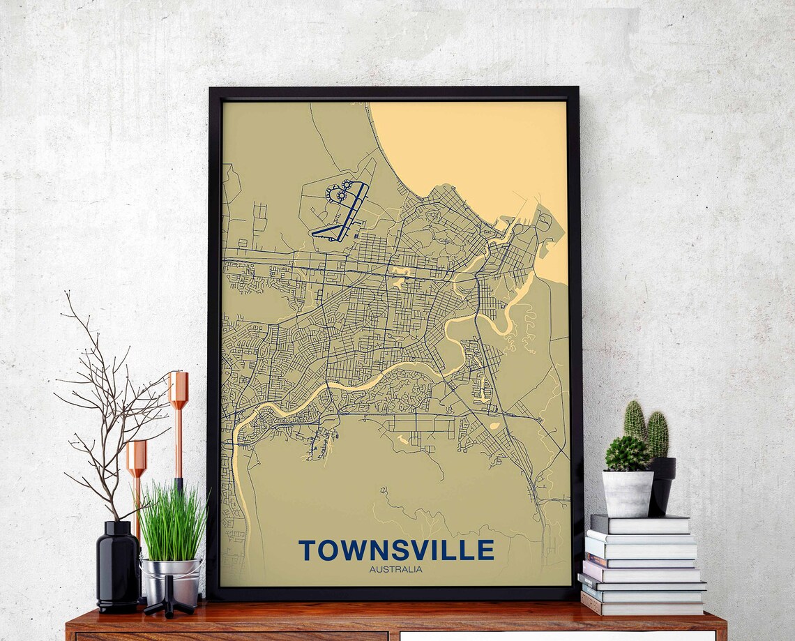 Townsville Australia Poster, Modern Home Decor
