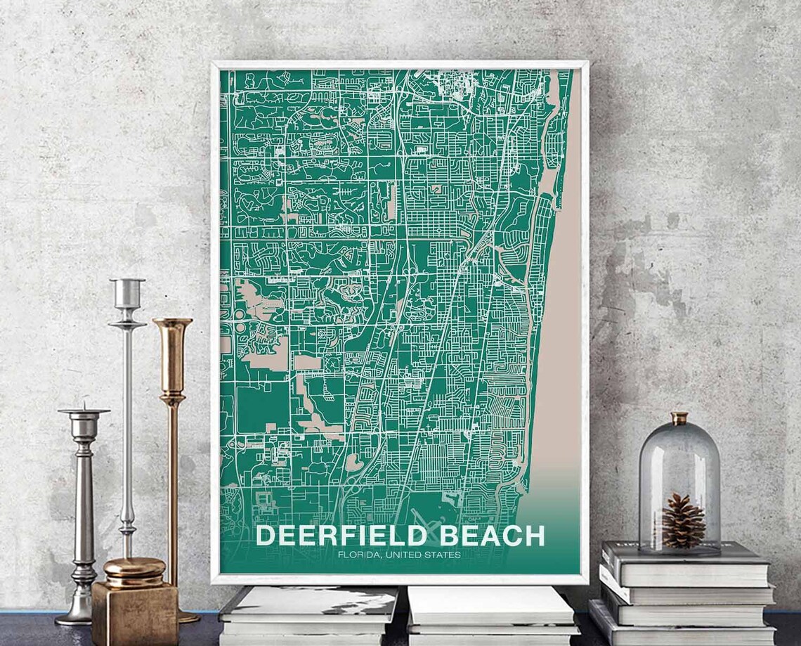 Deerfield Beach Florida Poster Print, Hometown City