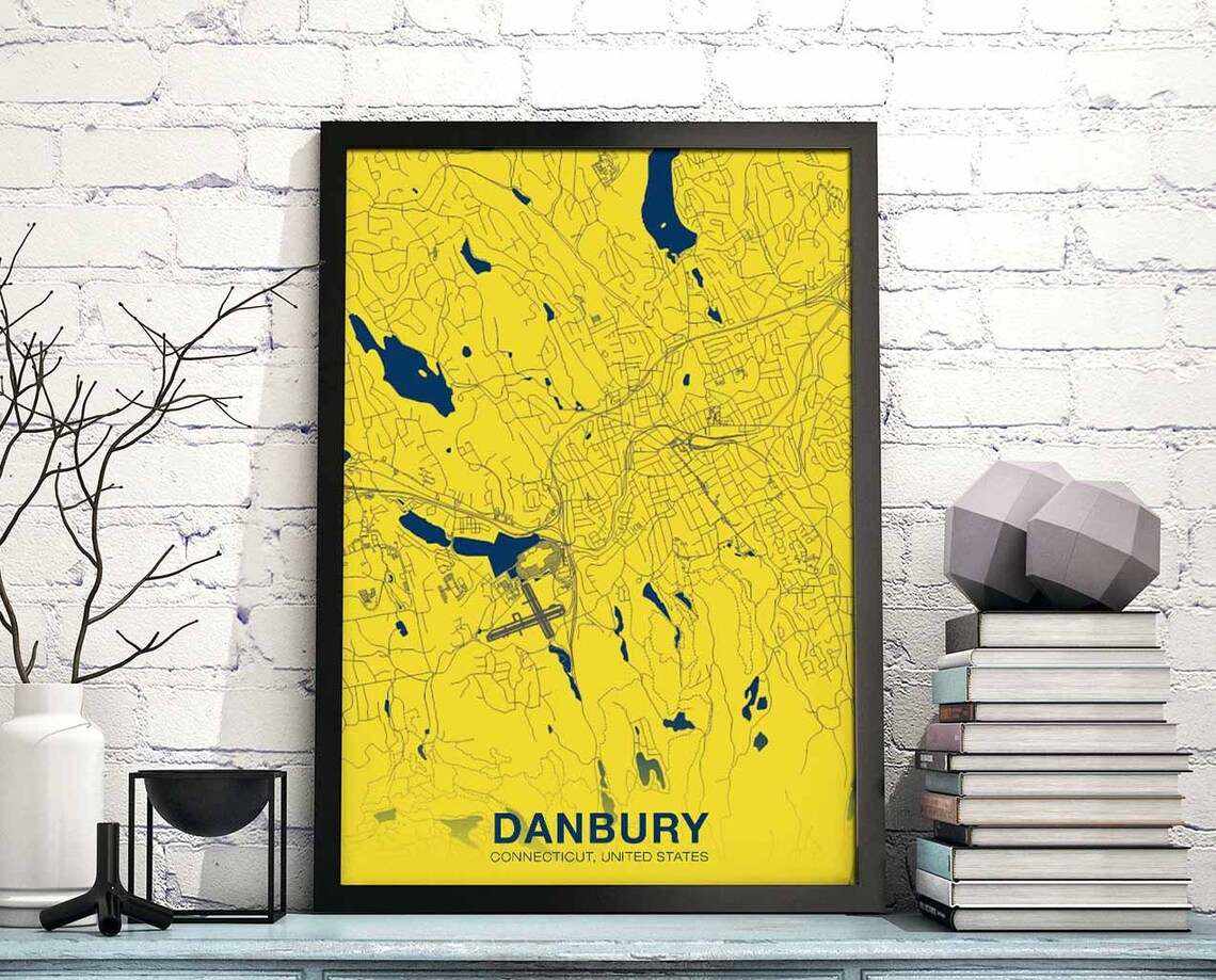 Danbury Connecticut USA Poster Print, Modern Decor
