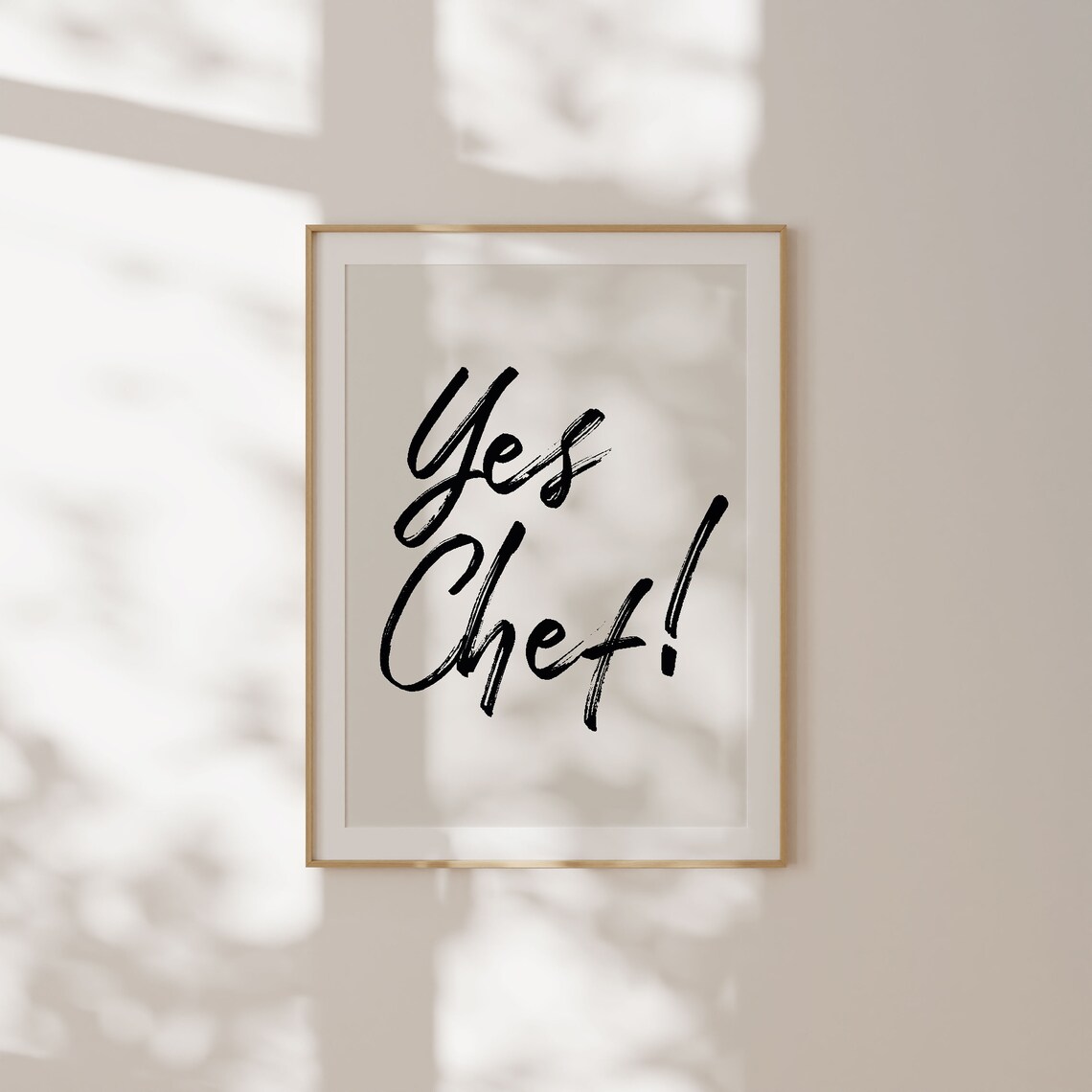 Yes Chef Funny Kitchen Art Print, Minimalist Decor - Image 3