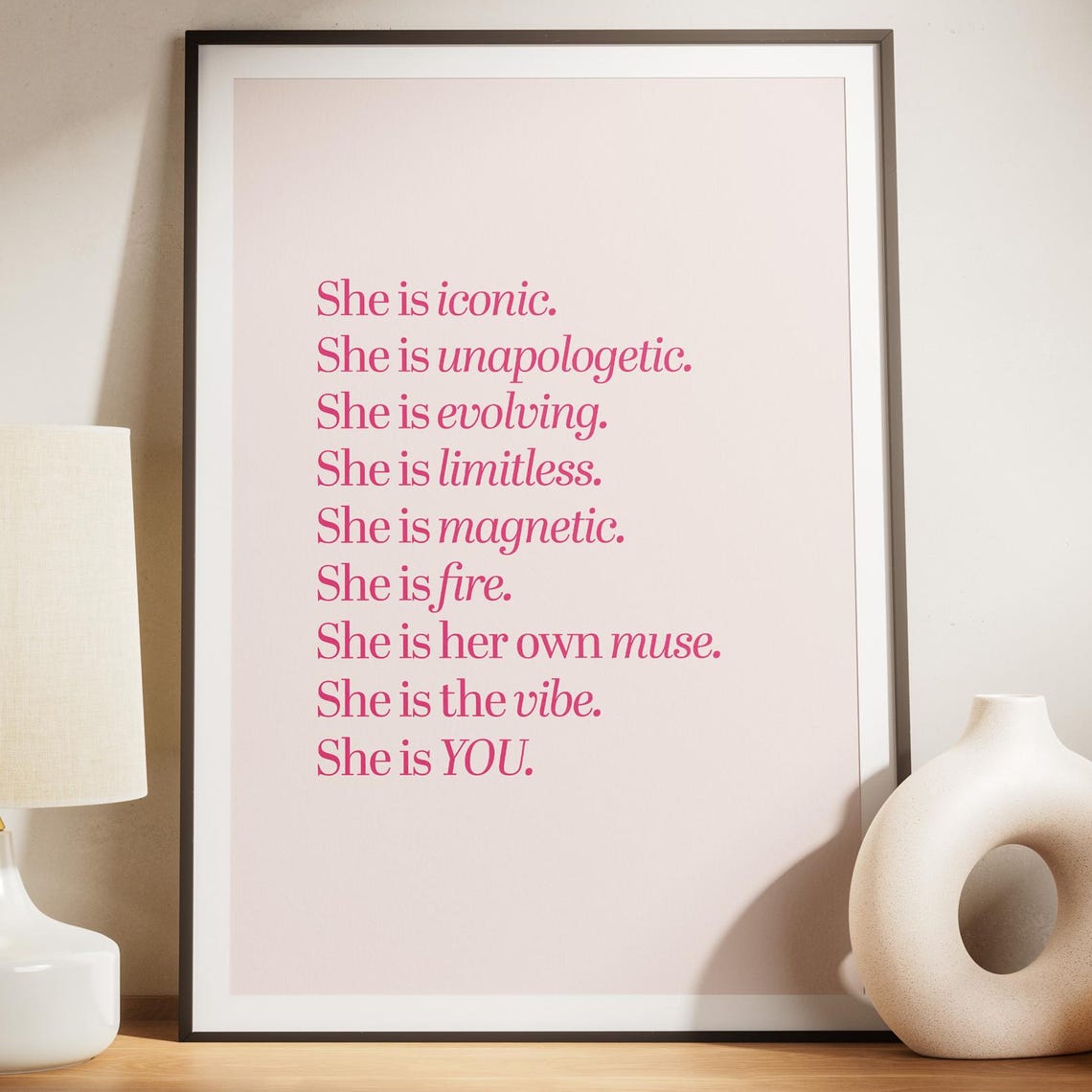 Empowering Affirmation Print Iconic Limitless Magnetic Quote