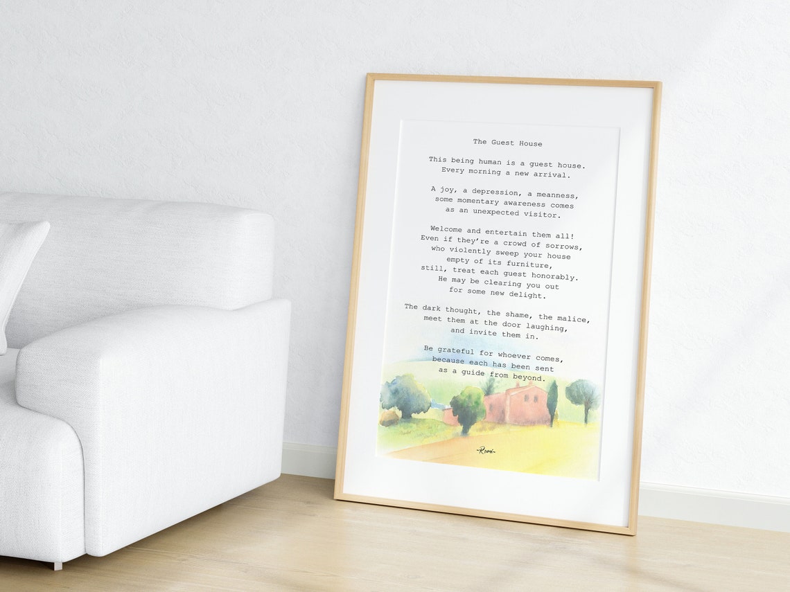 The Guest House Rumi Poem Art Print - Image 2