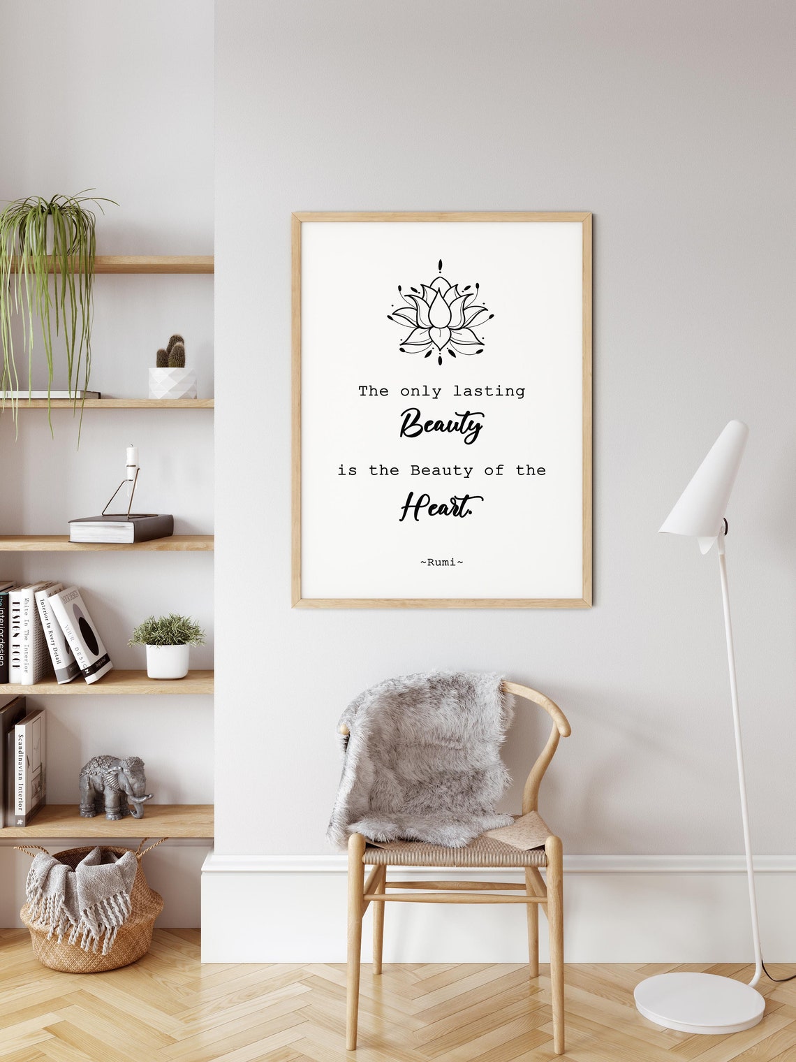 Yoga Artwork Spiritual Quote Of Rumi Mindfulness Poster The Only Lasting Beauty Is The Beauty Of The Heart Instant - Image 2