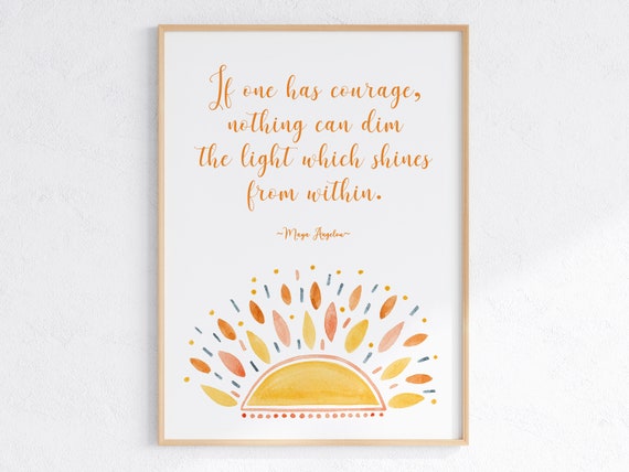 Maya Angelou Quote Art Print for Nursery Kids