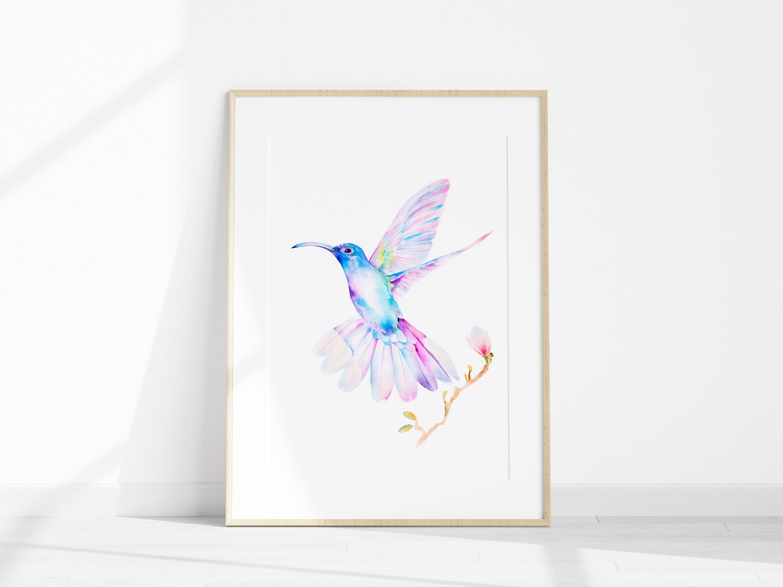 Hummingbird Watercolor Art Print for Mom and Women - Image 2