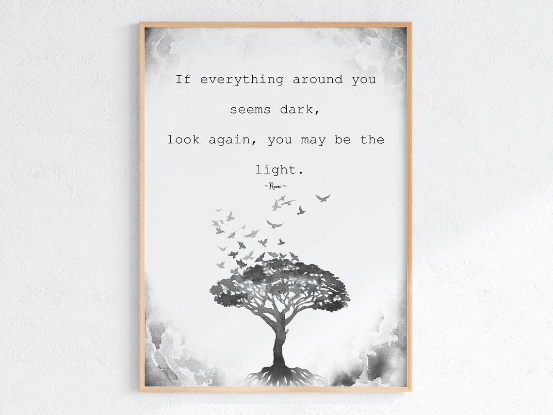 Rumi Quote Poster, Spiritual Mindfulness Art Print - Image 3