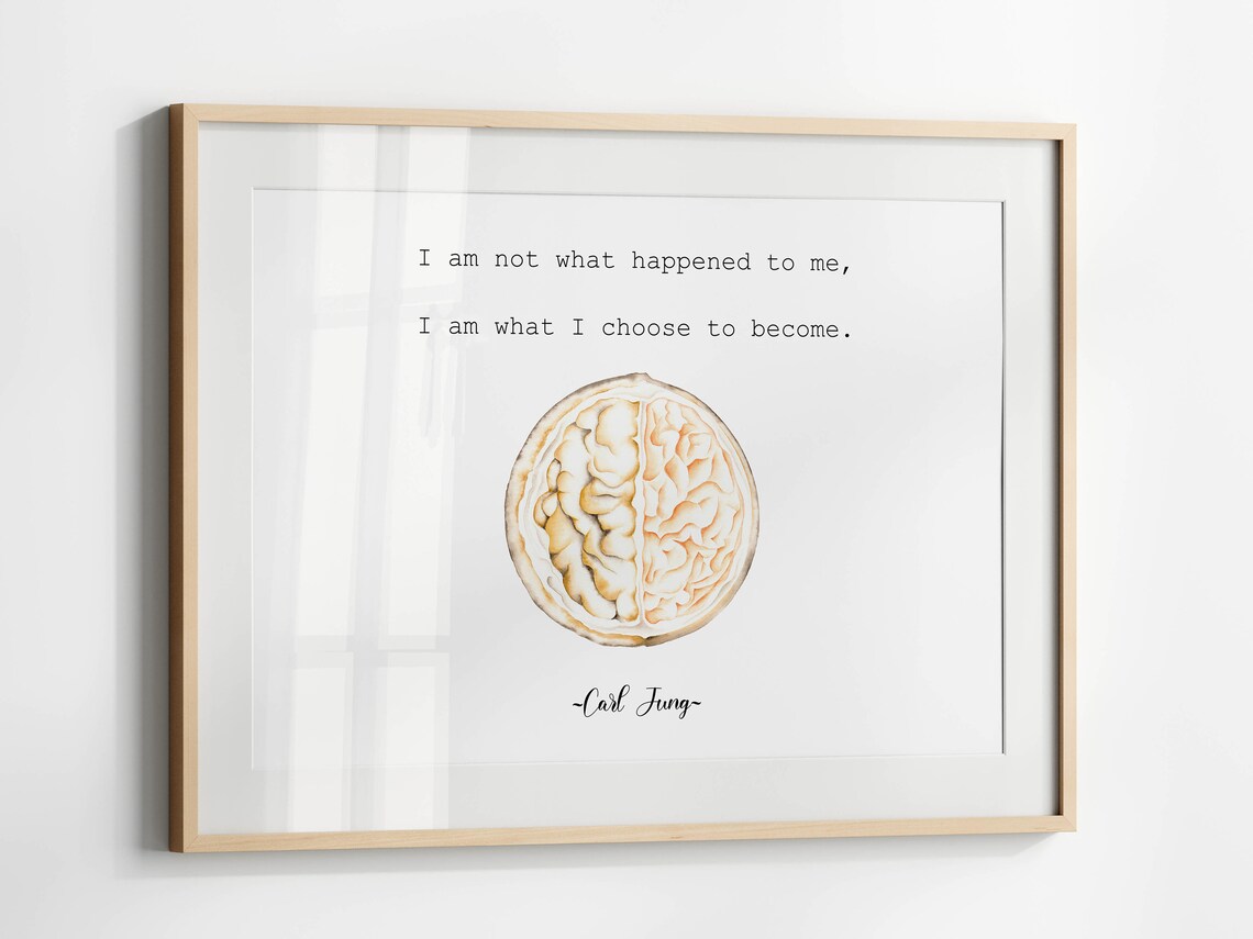 Carl Jung Quote Art Print, Therapy Office Decor