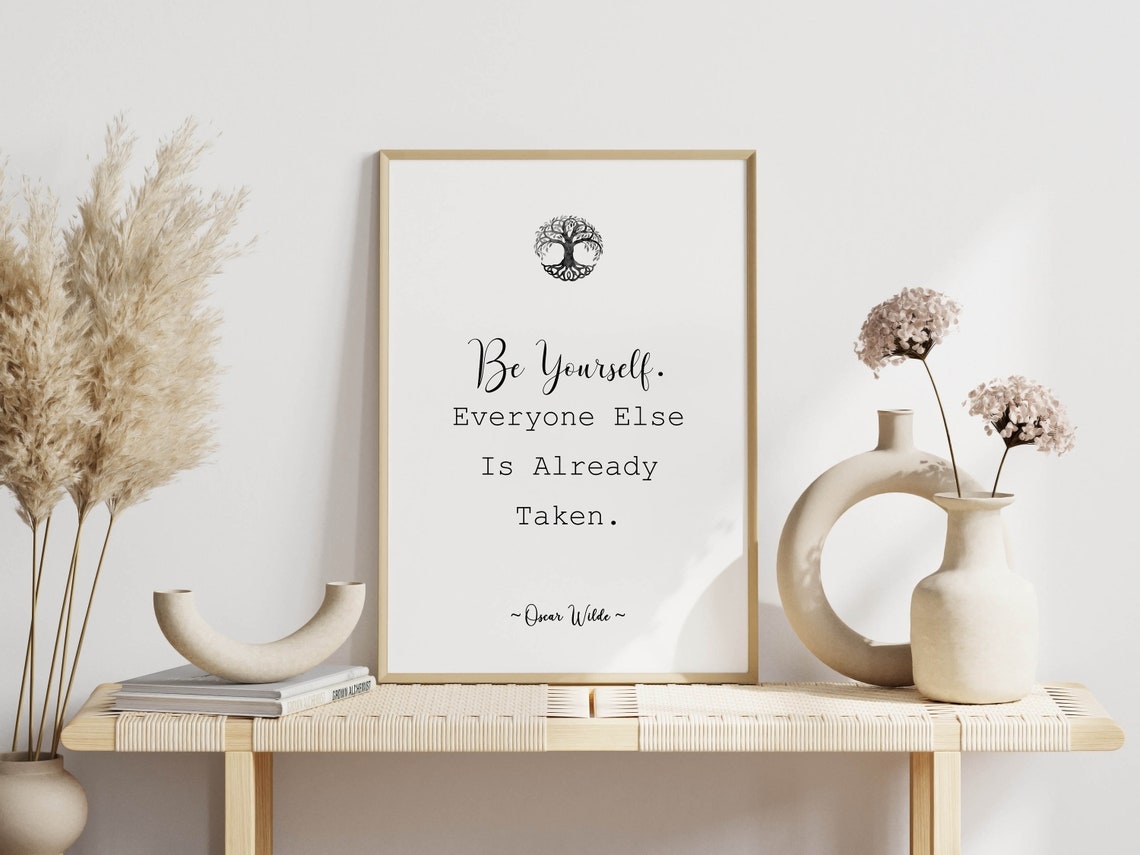 Oscar Wilde Be Yourself Everyone Else Is Already Taken Quote Poster - Image 3