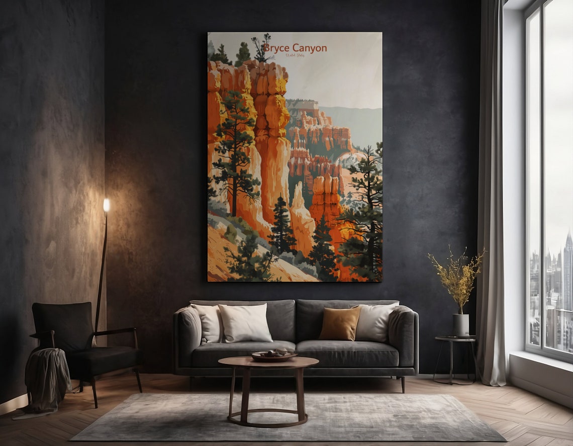 Bryce Canyon National Parks Travel Poster, Hiker Gift - Image 5