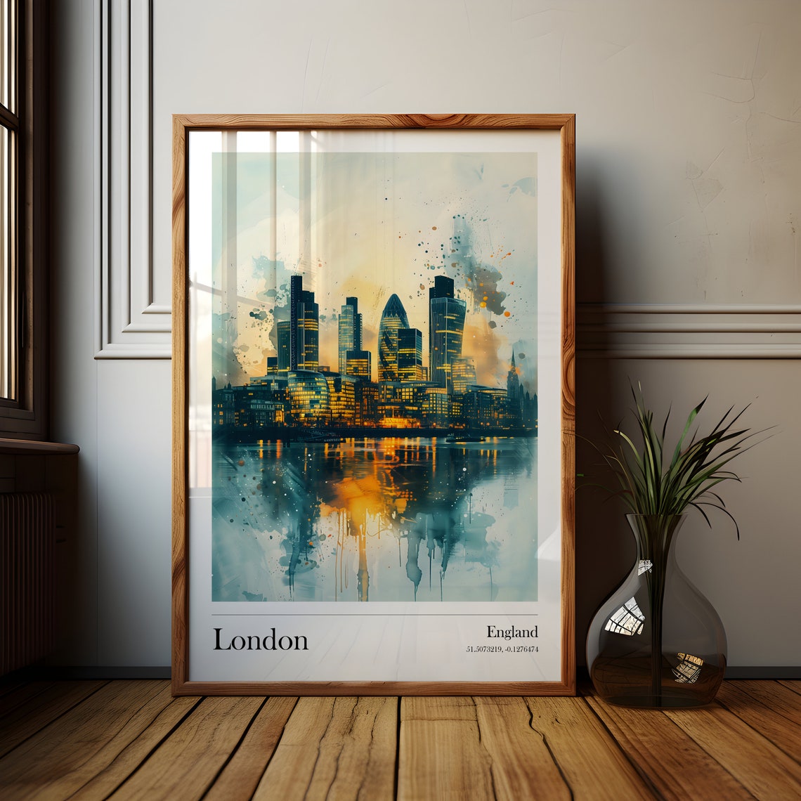 London Travel Poster, England Travel Gift