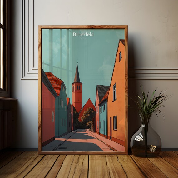 Bitterfeld Chemistry Poster, Saxony-Anhalt Germany