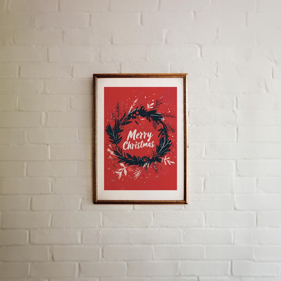 Weihnachtskranz Minimalistisch, Christmas Poster Print - Image 2