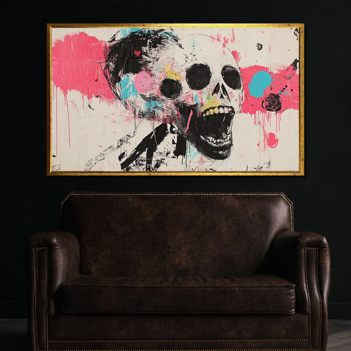 Screaming Skull - Edgy Urban Graffiti Art Print