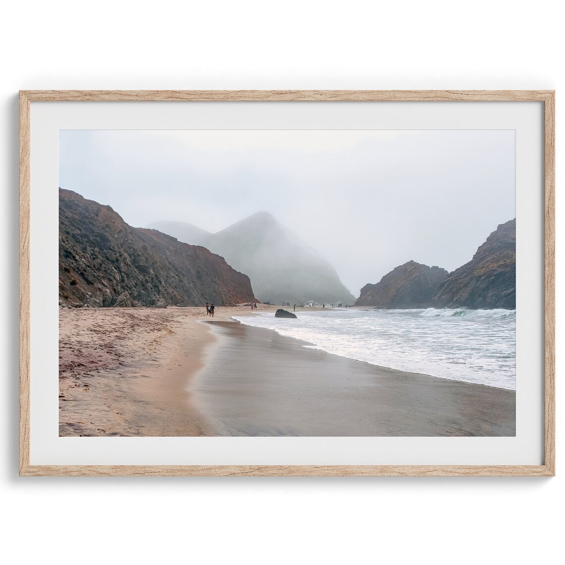 Pfeiffer Beach Purple Sand Cove Big Sur Moody Coastline Travel Poster
