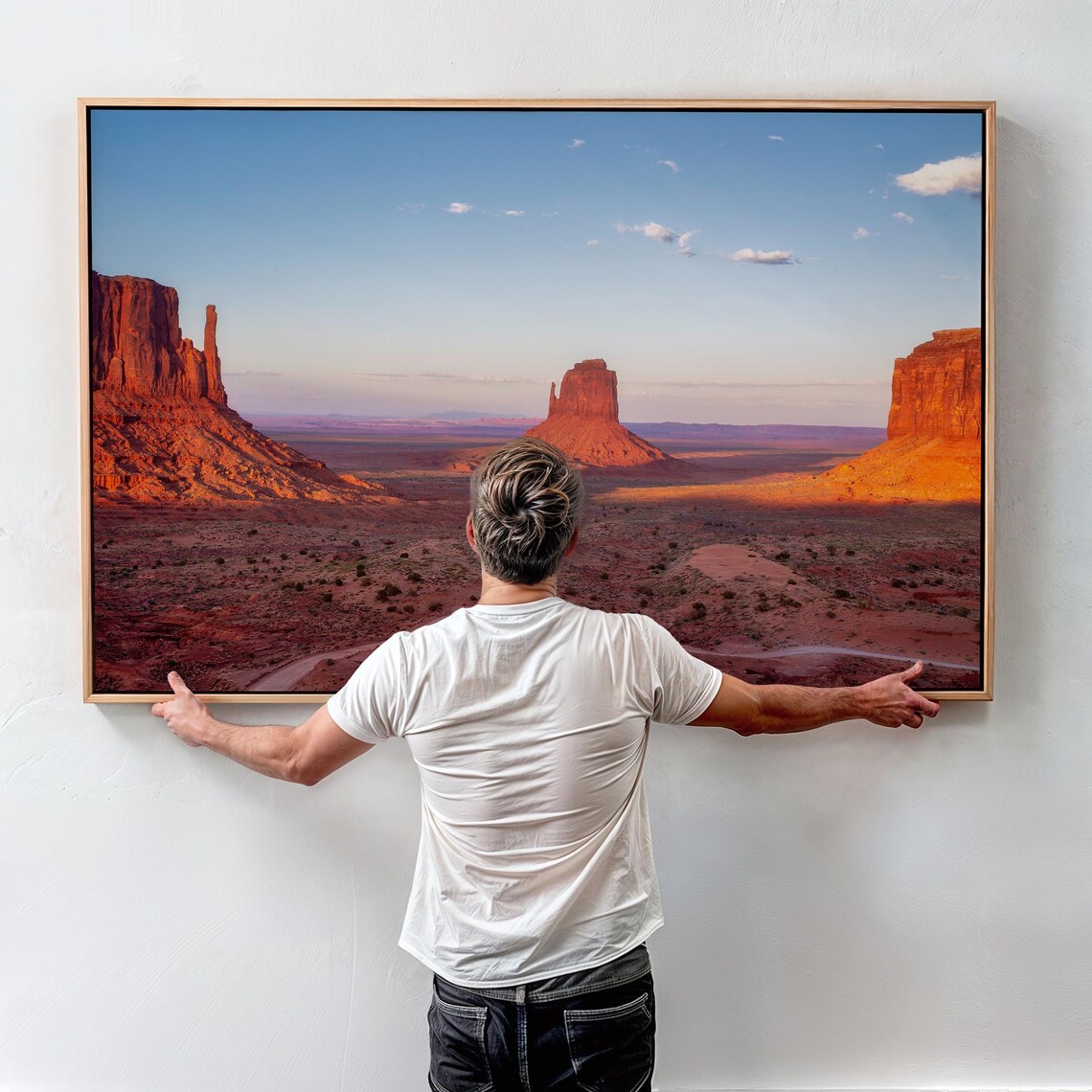 Monument Valley Glowing Red Rock Buttes Sunrise Desert Panorama Poster - Image 5