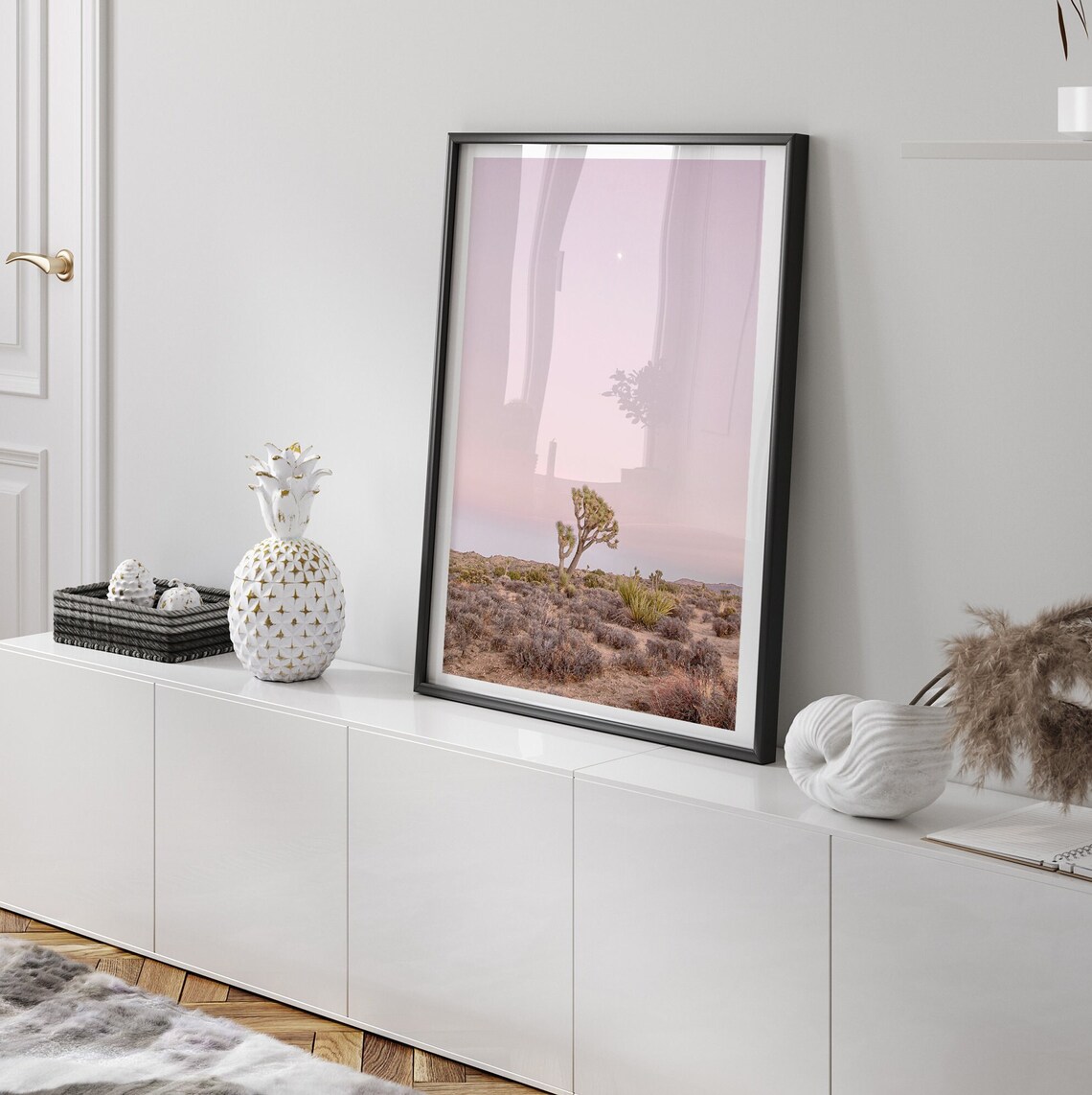 Joshua Tree Pink Sunset Travel Poster, California - Image 5