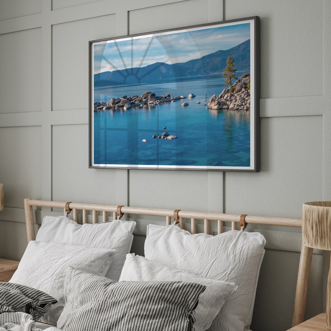 Lake Tahoe Crystal Blue Water Rocky Shoreline Pine Tree View Poster - Image 4