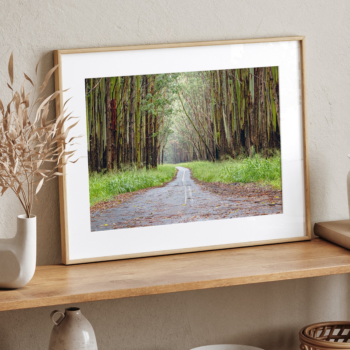 Hawaii Tropical Tree Lined Road Lush Green Corridor Drive Poster - Image 3