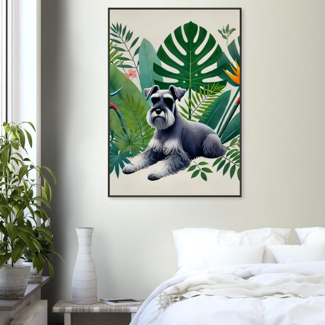 Miniature Schnauzer Tropical Botanical Garden Beard Dog Poster - Image 3
