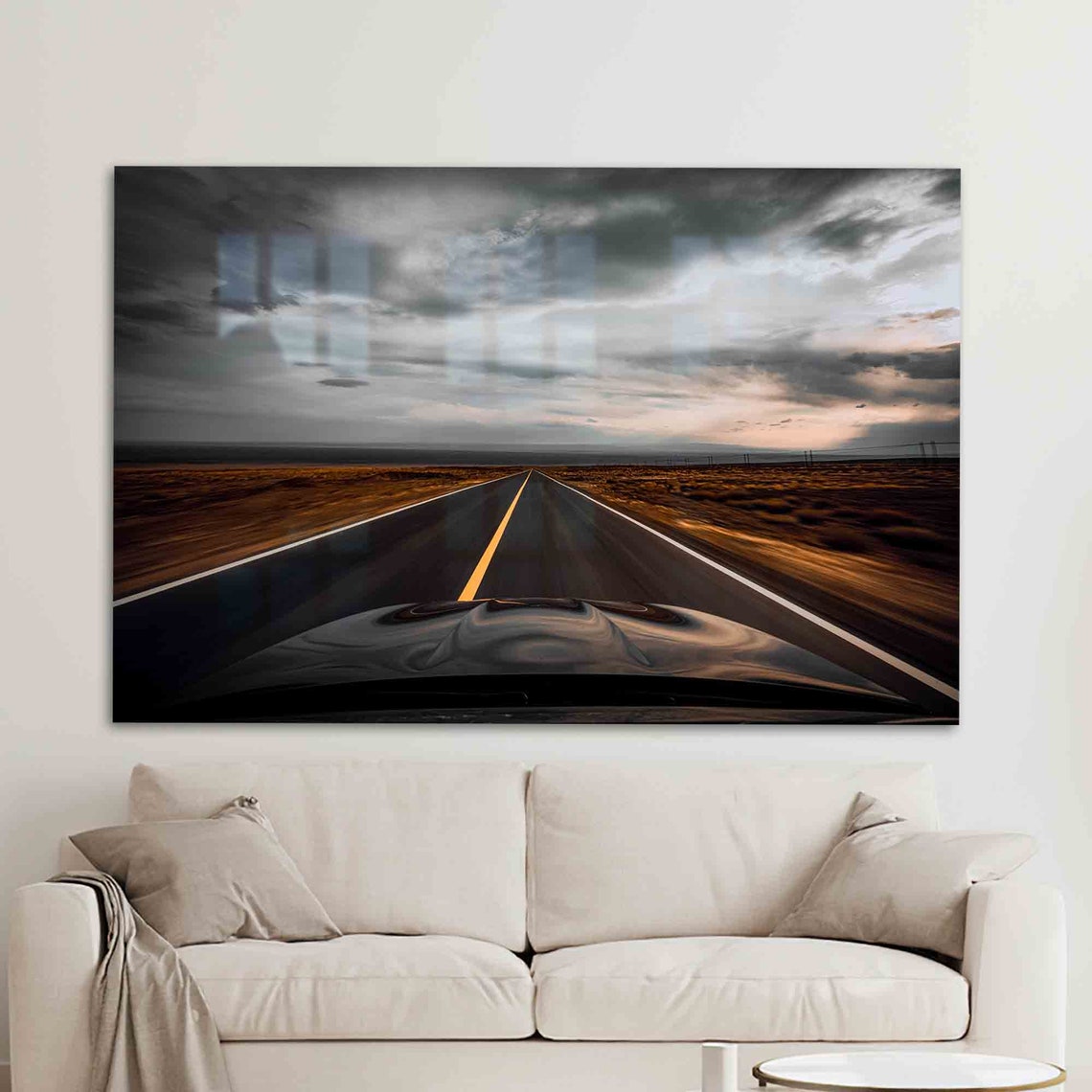 Desert Highway Road Trip Photography Panoramic Landscape Wall Poster