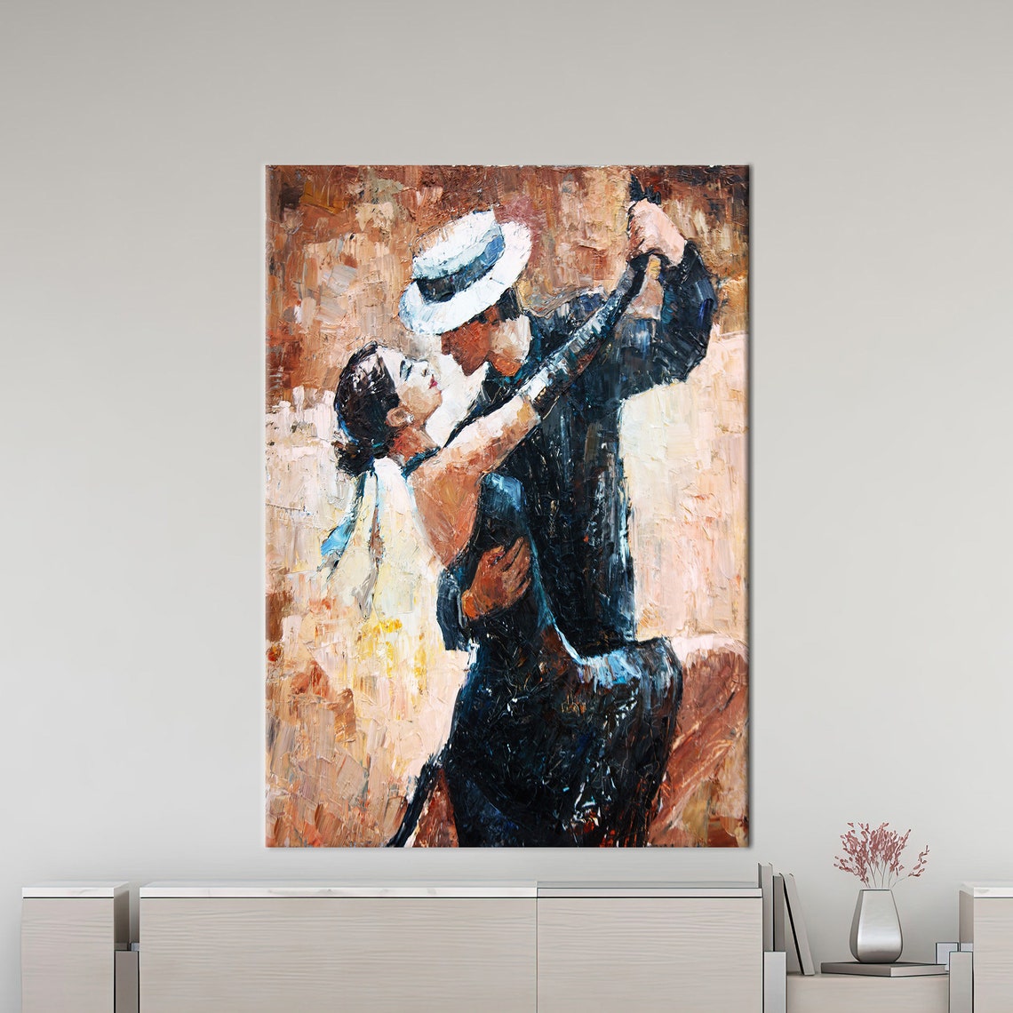 Romantic Couple Tango Art Print