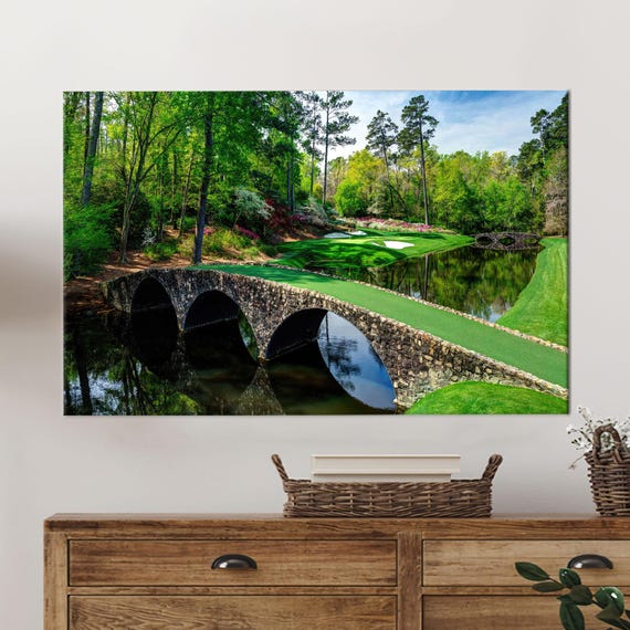 Green Canvas Art Golf Club Print Nature Landscape Gift Office Decor View Wall Hangings Floating Frame