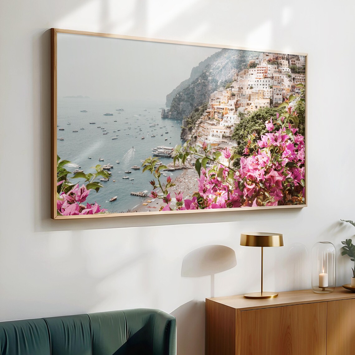 Positano Amalfi Coast Vintage Italy Art Print - Image 3