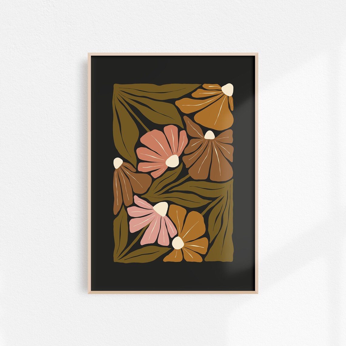 Fall Boho Moody Botanical Floral Art Print - Image 2