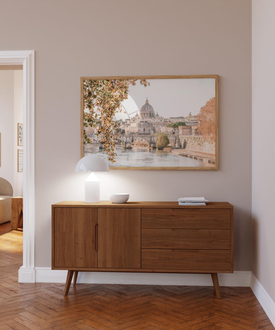Rome Vatican Saint Peter's Basilica Autumn Tiber River Travel Poster - Image 2