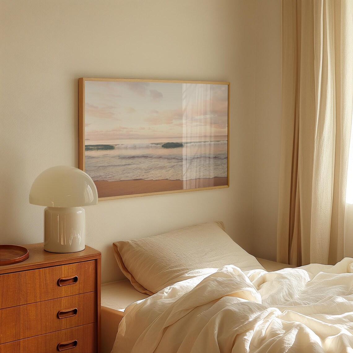 Sunset Beach Coastal Landscape Art Print - Image 3