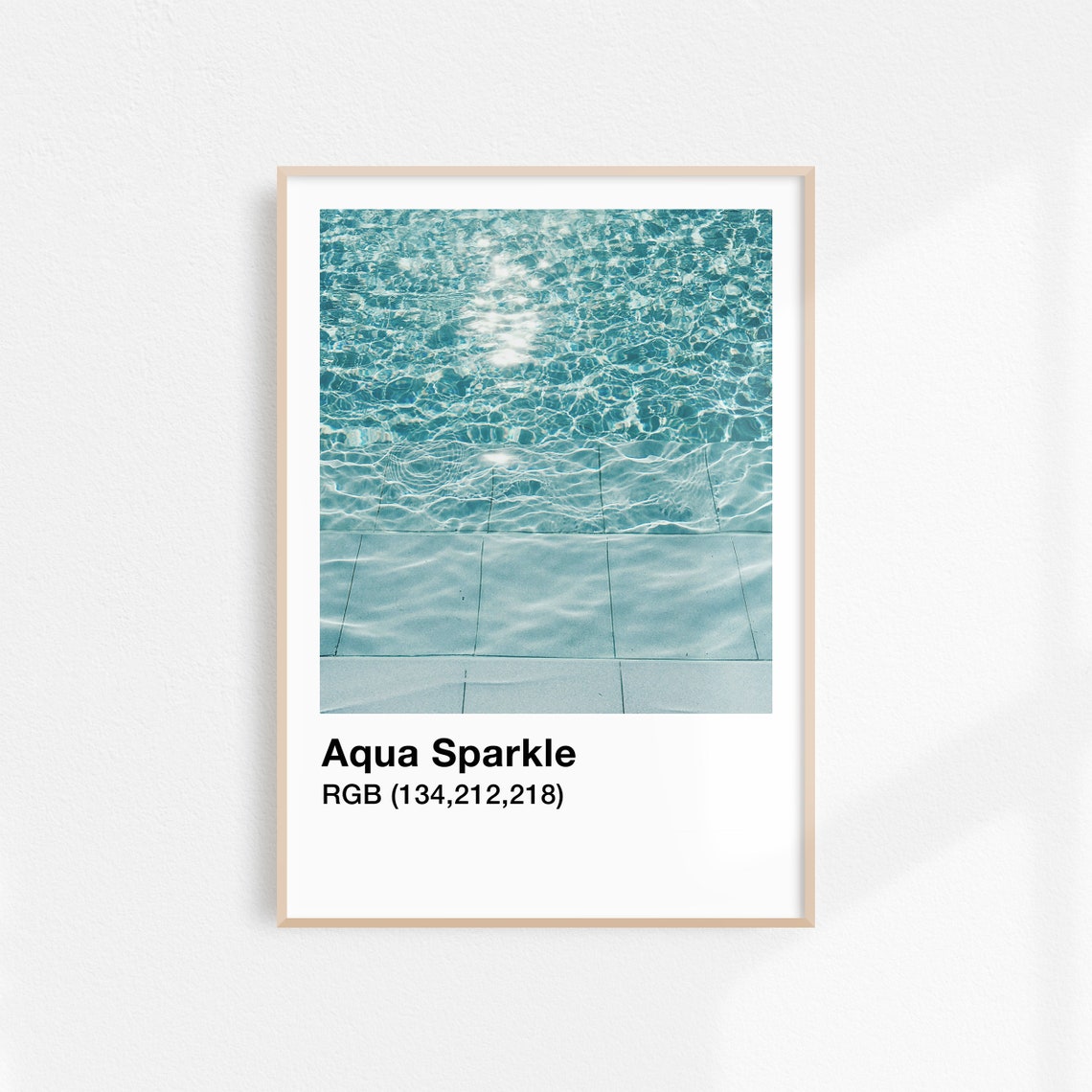 Sparkling Aqua Pool Water Color Swatch Summer Photography Poster