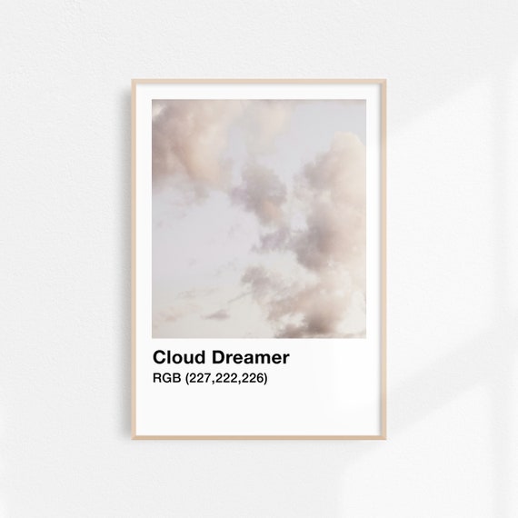 Cloud Dreamer Print Bedroom Aesthetic Decor Cloud Art Pastel Decor Dream Poster Bedroom Wall Art Above Bed Decor Art