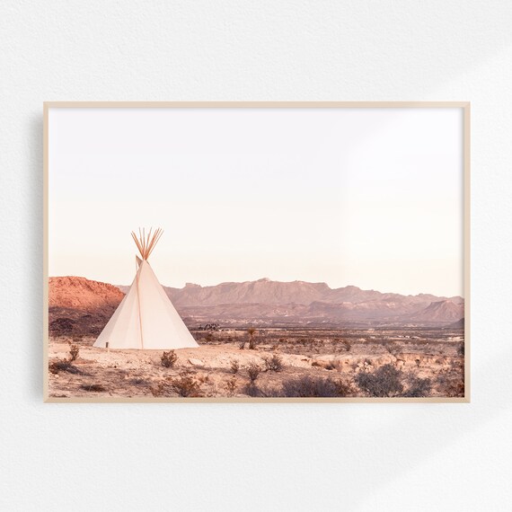 Teepee Print Desert Wall Art Southwestern Decor Boho Wall Art Print Art