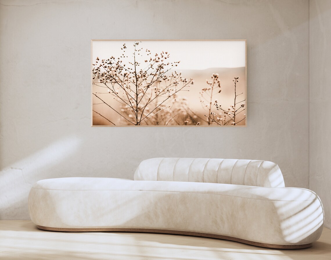 Fall Botanical Art Print, Neutral Beige Autumn Decor - Image 2