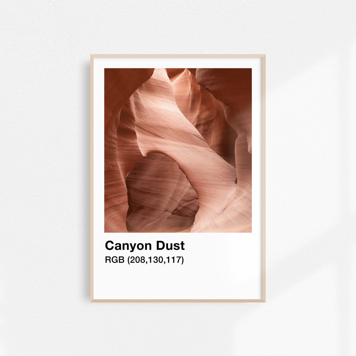 Canyon Dust Antelope Canyon Sandstone Waves Color Swatch Poster
