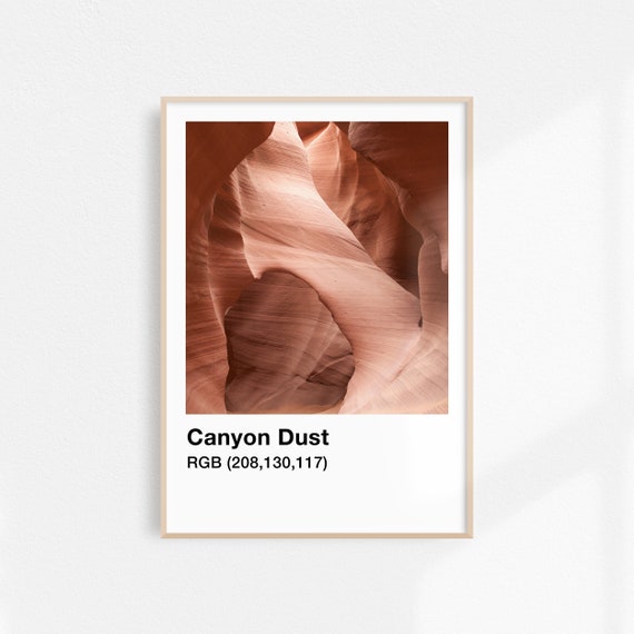 Canyon Dust Antelope Canyon Sandstone Waves Color Swatch Poster