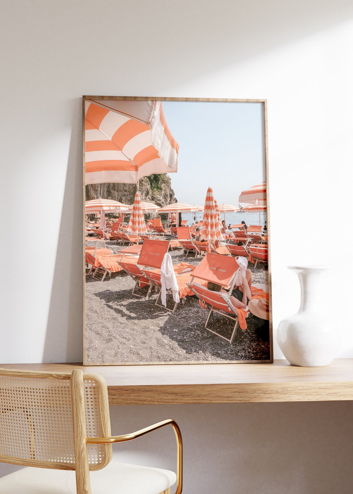Arienzo Beach Club Print, Amalfi Coast Travel Poster - Image 3