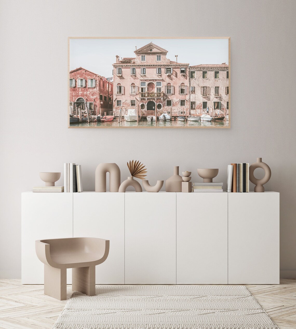 Venice Italy Pastel Canal Buildings Boats Travel Wall Decor Poster - Image 3