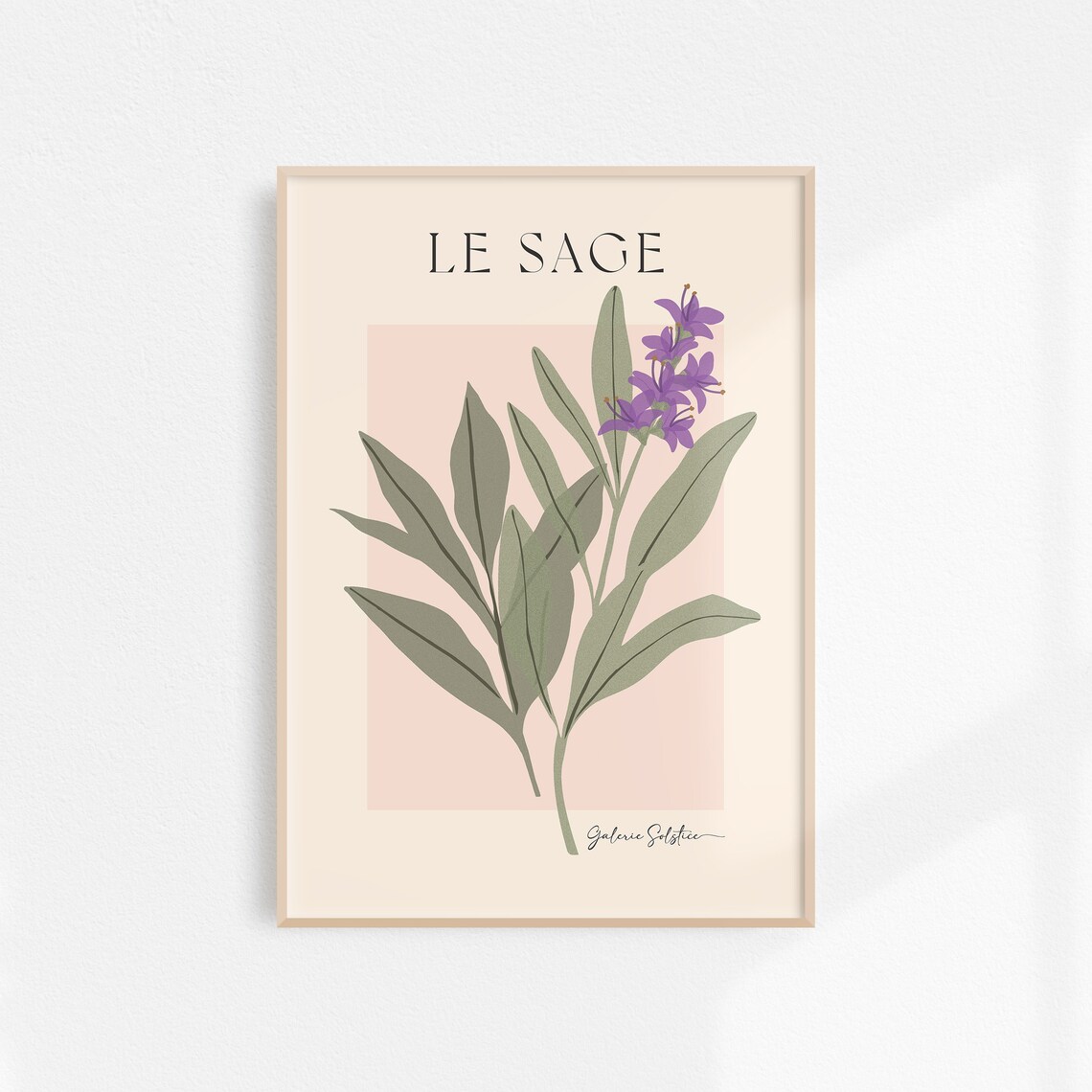 Sage Herb Botanical Art Print for Kitchen Decor - Image 3