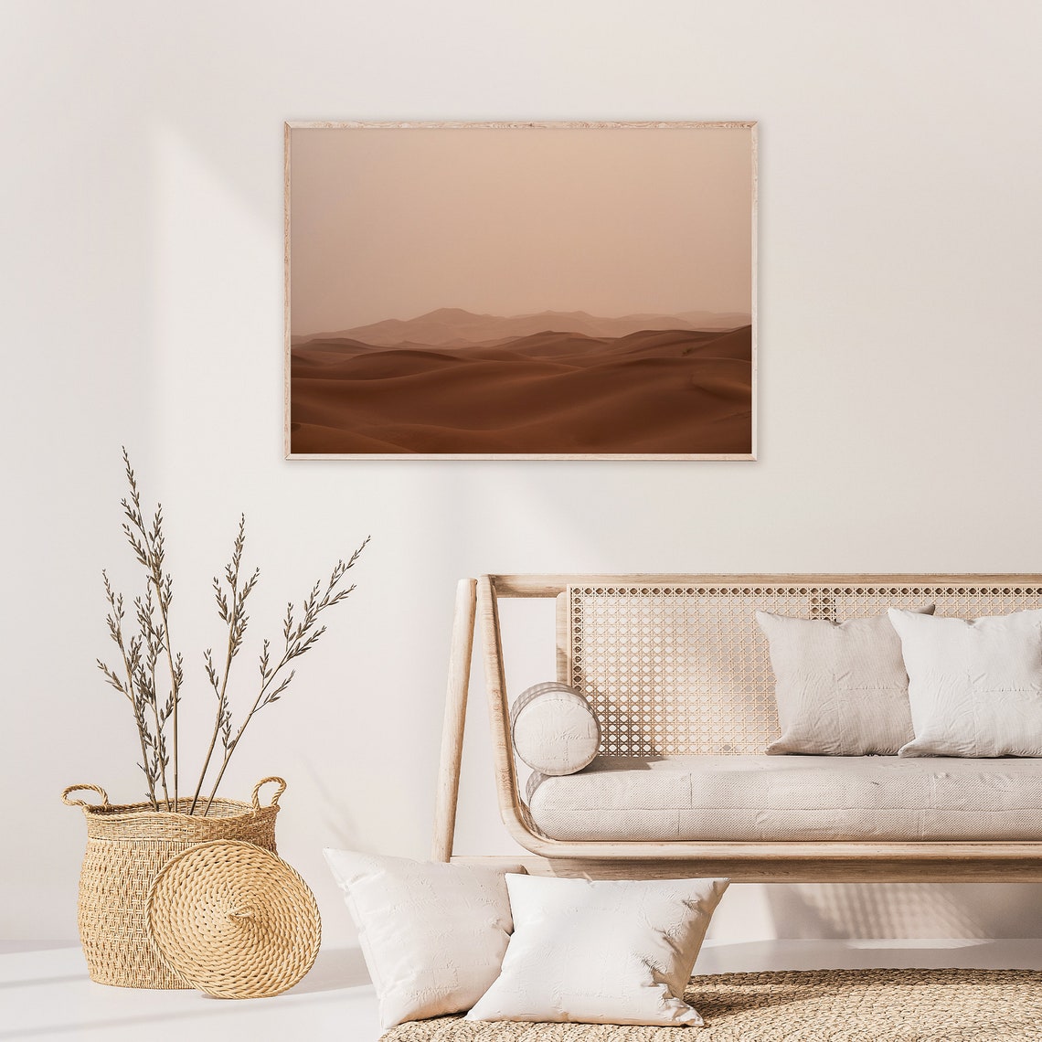 Terracotta Sand Dunes Sahara Desert Landscape Photo Decor Poster - Image 2